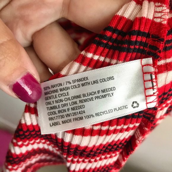 Wild Fable / Red & White Stripe T-Shirt Dress - Picture 7 of 7